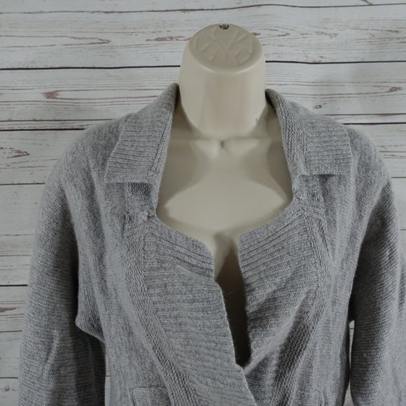 Rebecca Taylor Grey Knit Cardigan Sweater - Picture 3 of 10